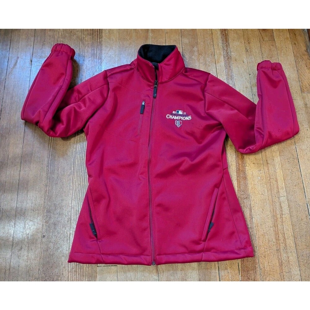 Antigua Woman's M Red St Louis Cardinals Jacket 2011 World Series Champions
